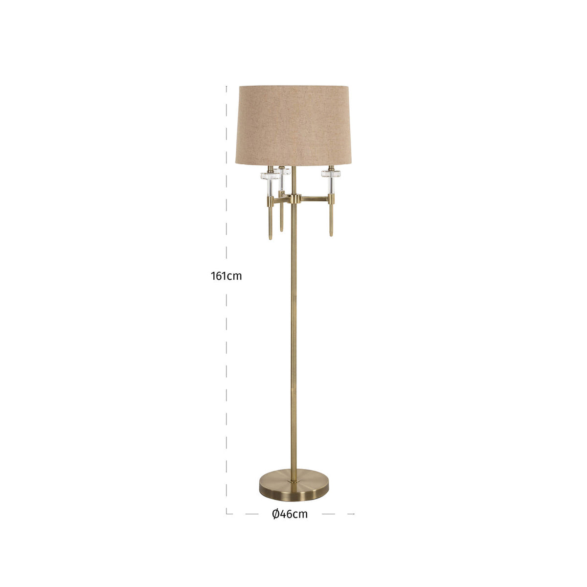 Floor lamp Josie brushed gold