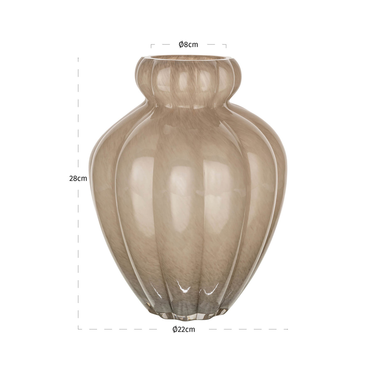 Vase Velora taupe
