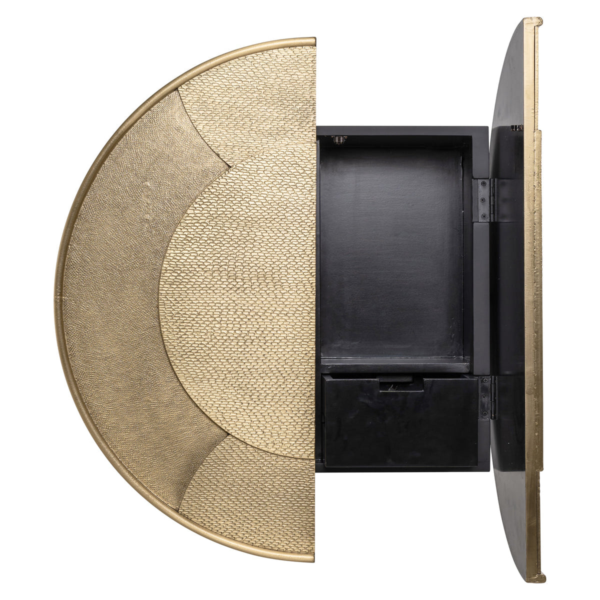 Storage cabinet Bowie black/gold 