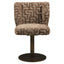 Dining chair Fiona brown labyrinth swivel