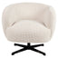 Lounge chair Estelle beige blockweave swivel
