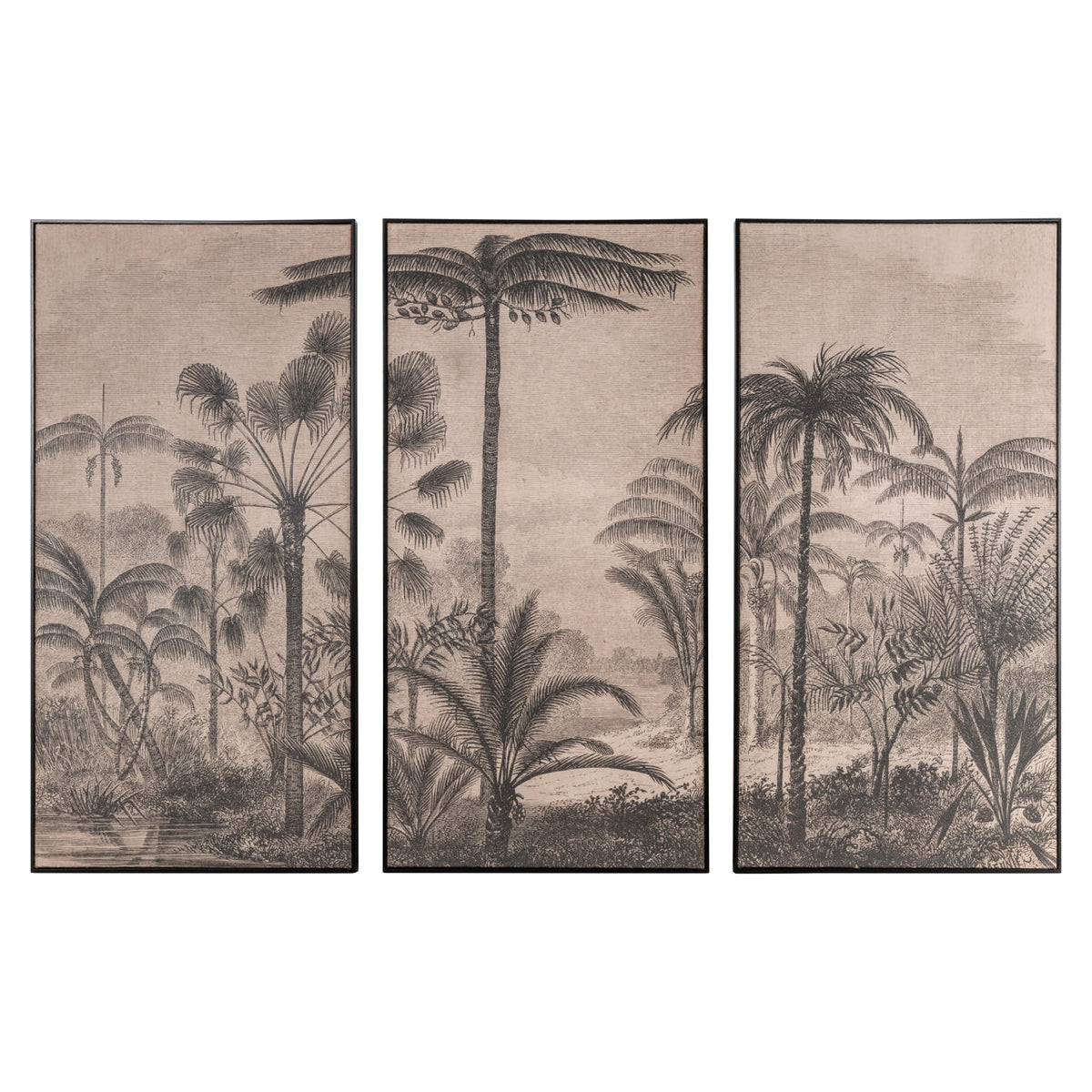 Wall art Rhapsody brown (Set of 3)