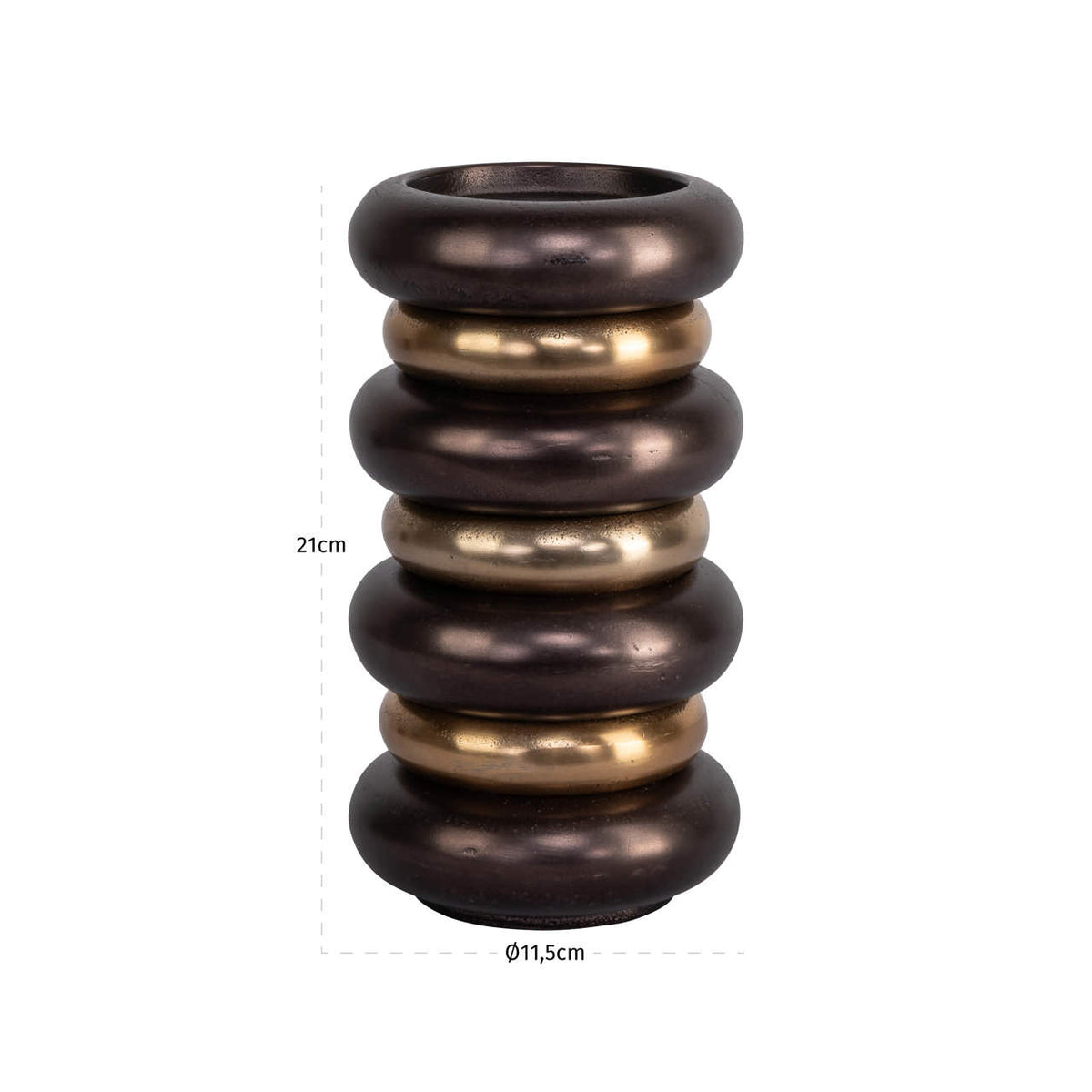 Candle holder Eve bronze large