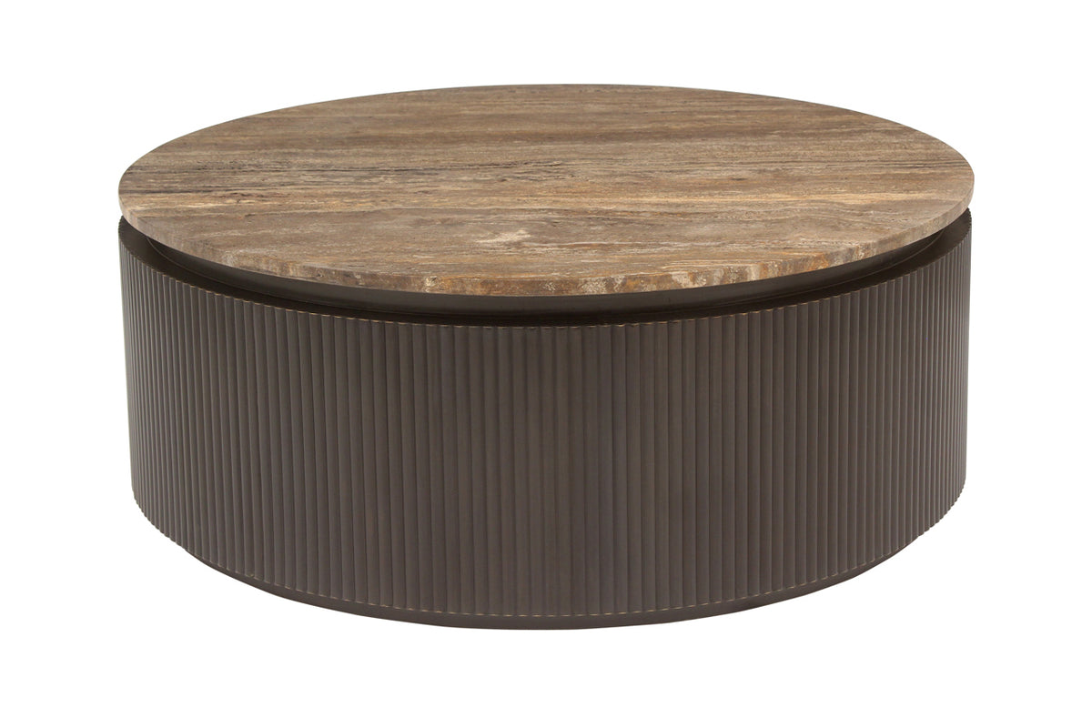 Coffee table Russo brown 90Ø
