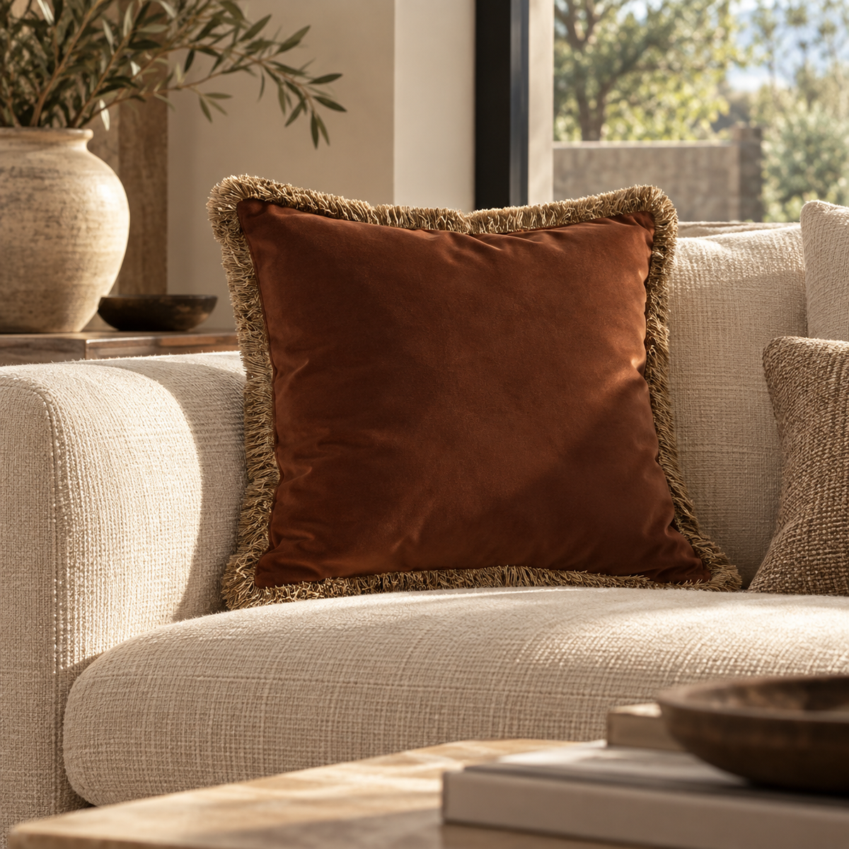 Malini Verona Brown Cushion