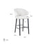 Bar stool Indigo white bouclé