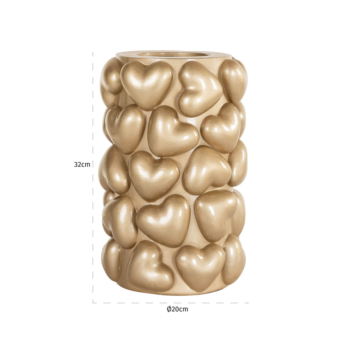 Candle holder Anne gold large