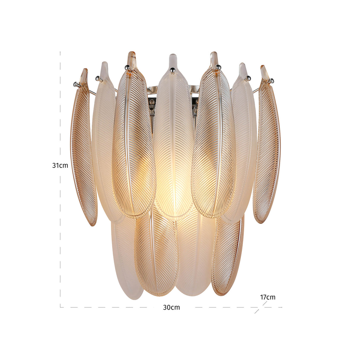 Wall lamp Chloe brass antique