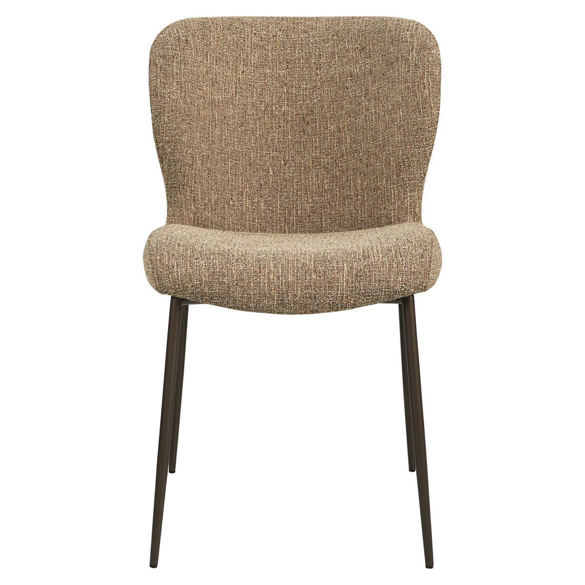 Dining chair Odarby brown tweed fire retardant (Set of 2)