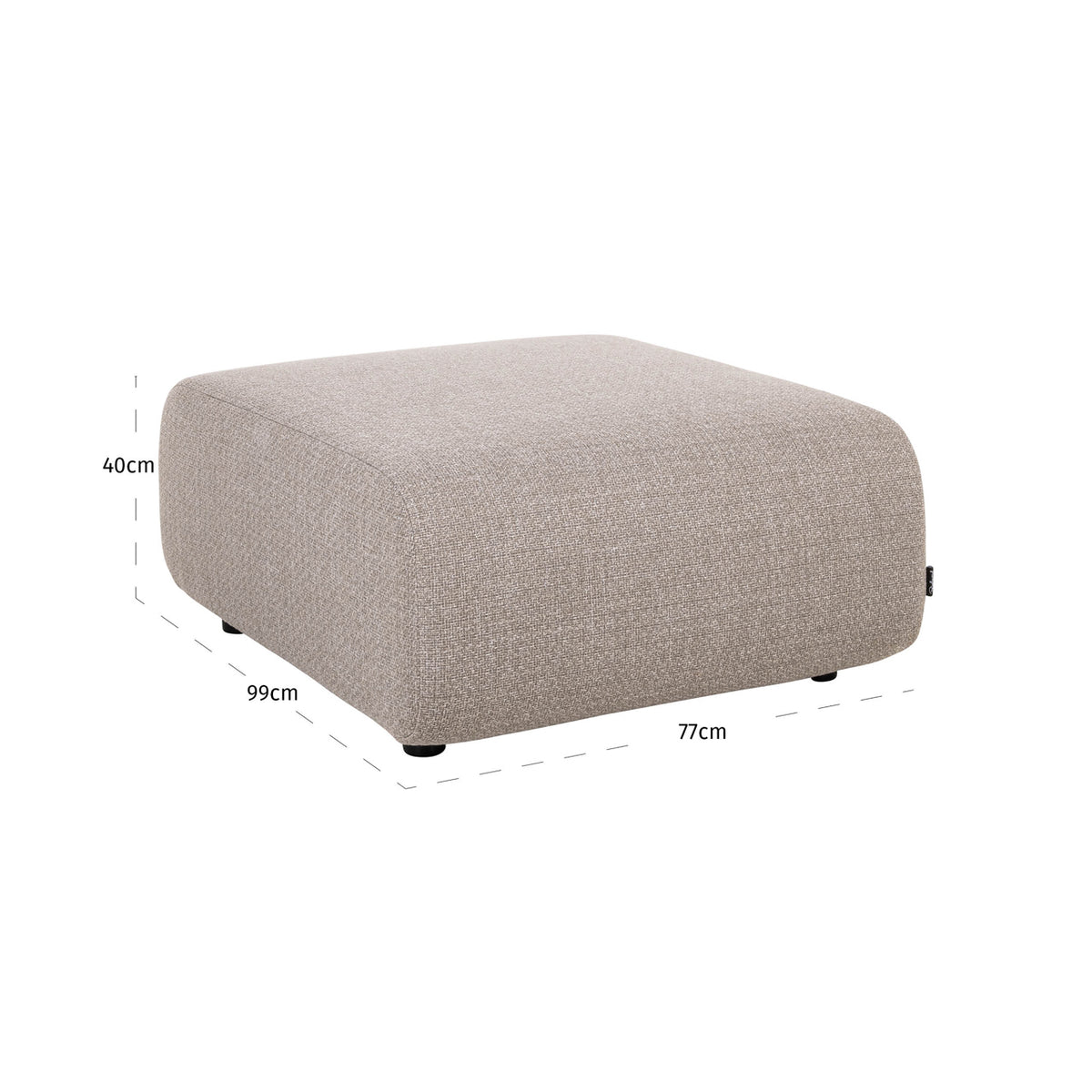Outdoor pouffe & footstool Dawson beige alpine