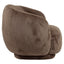 Lounge chair Negreslo brown fluffy swivel