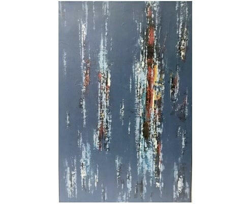 Abstract Amber Rain Painting.