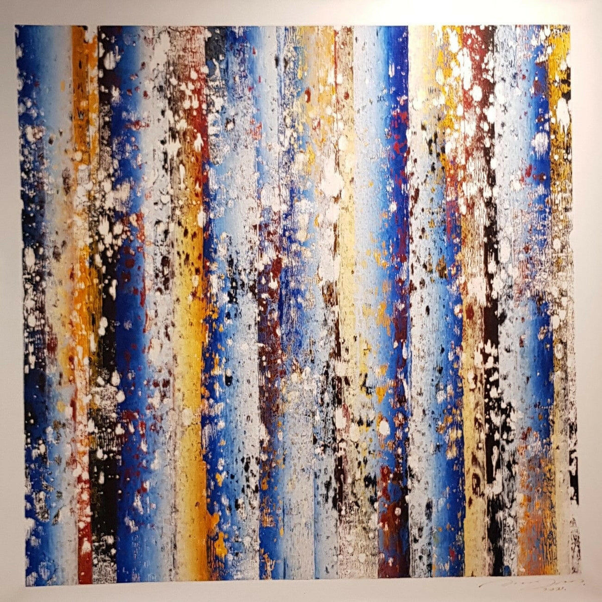 Abstract Broken Lines Painting.