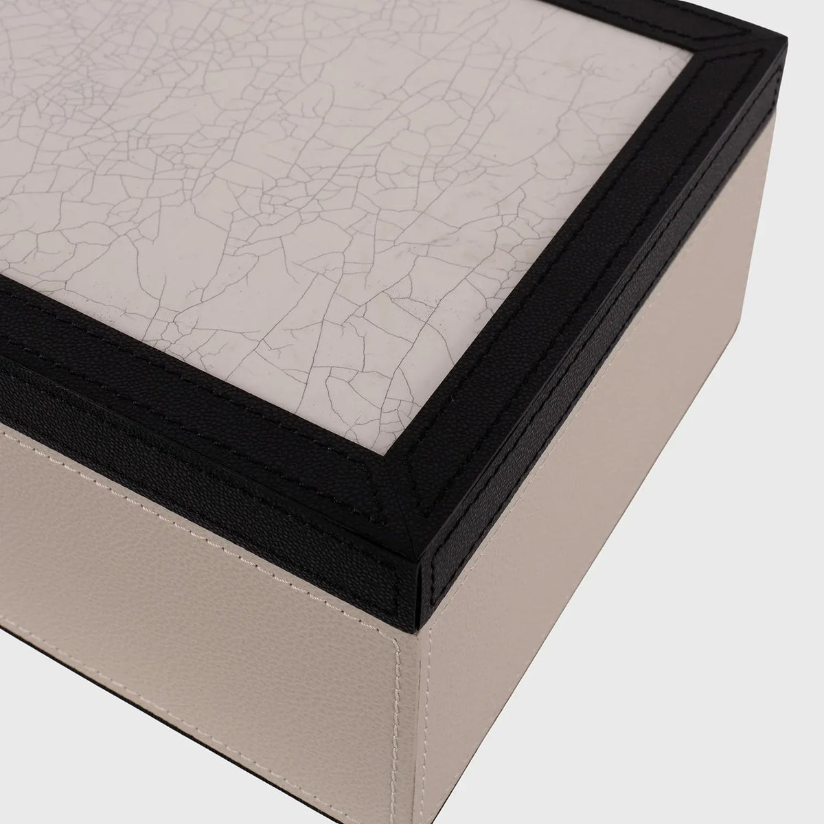 Eccotrading Design London Accessories Arno Box Pumice Leather with Thunder Gesso Effect Lid House of Isabella UK