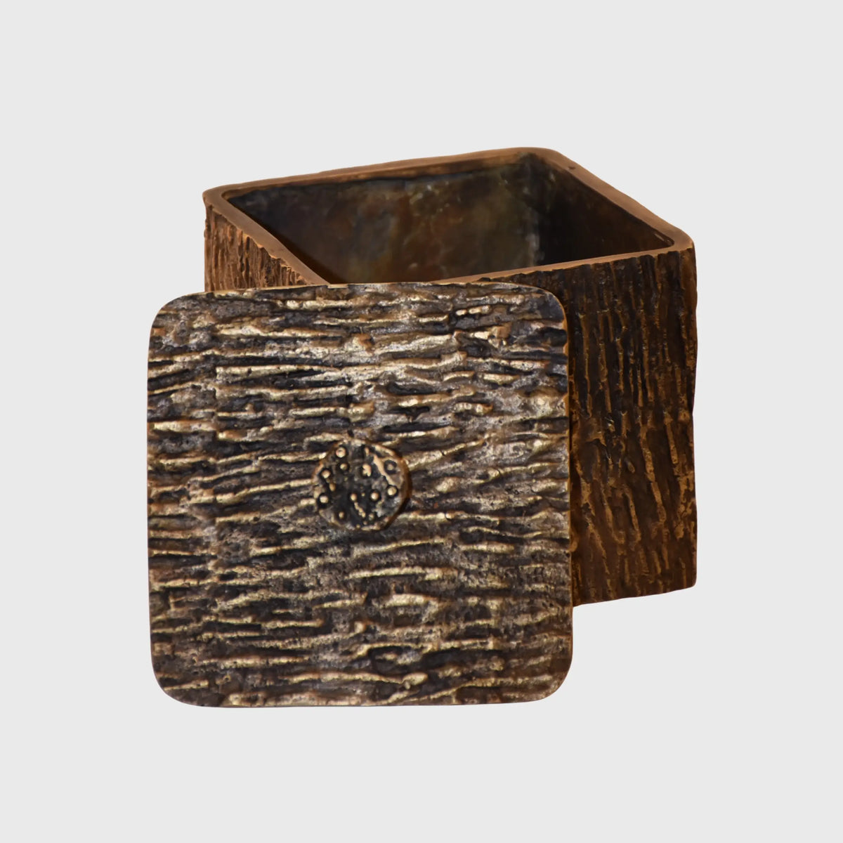 Eccotrading Design London Accessories Arunya Square Canister Bronze Dorato House of Isabella UK