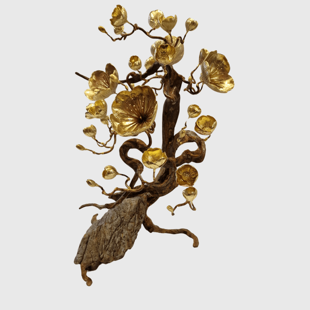 Eccotrading Design London Accessories Bronze Blossom ON ROCK Sculpture House of Isabella UK