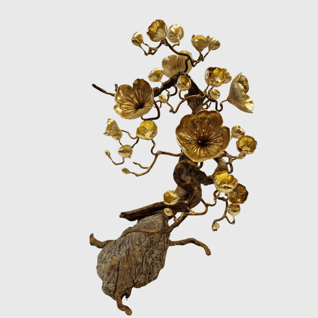 Eccotrading Design London Accessories Bronze Blossom ON ROCK Sculpture House of Isabella UK