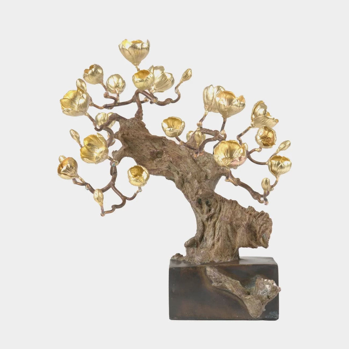 Bronze Blossom Table Sculpture.