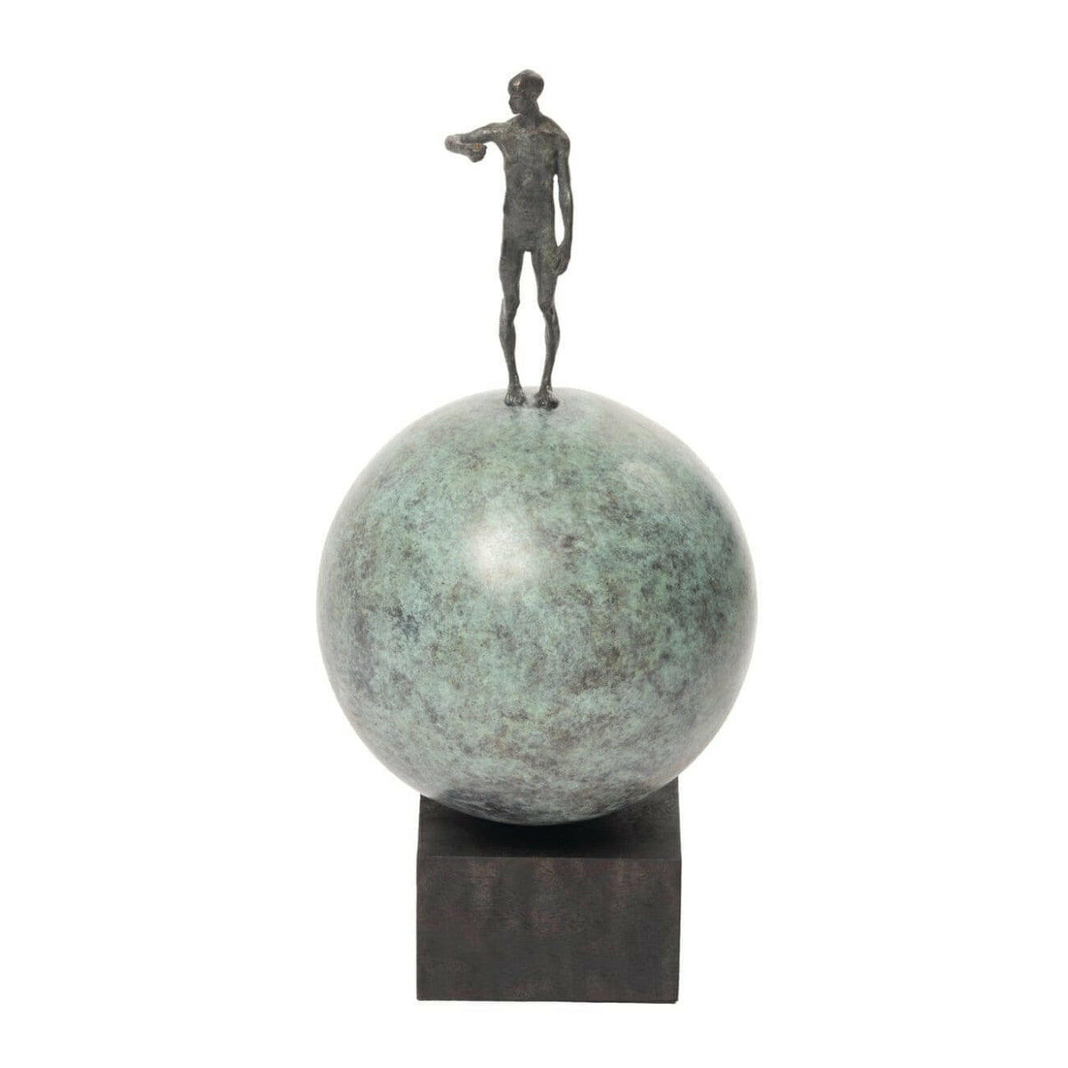 Bronze Figure On Globe 1.
