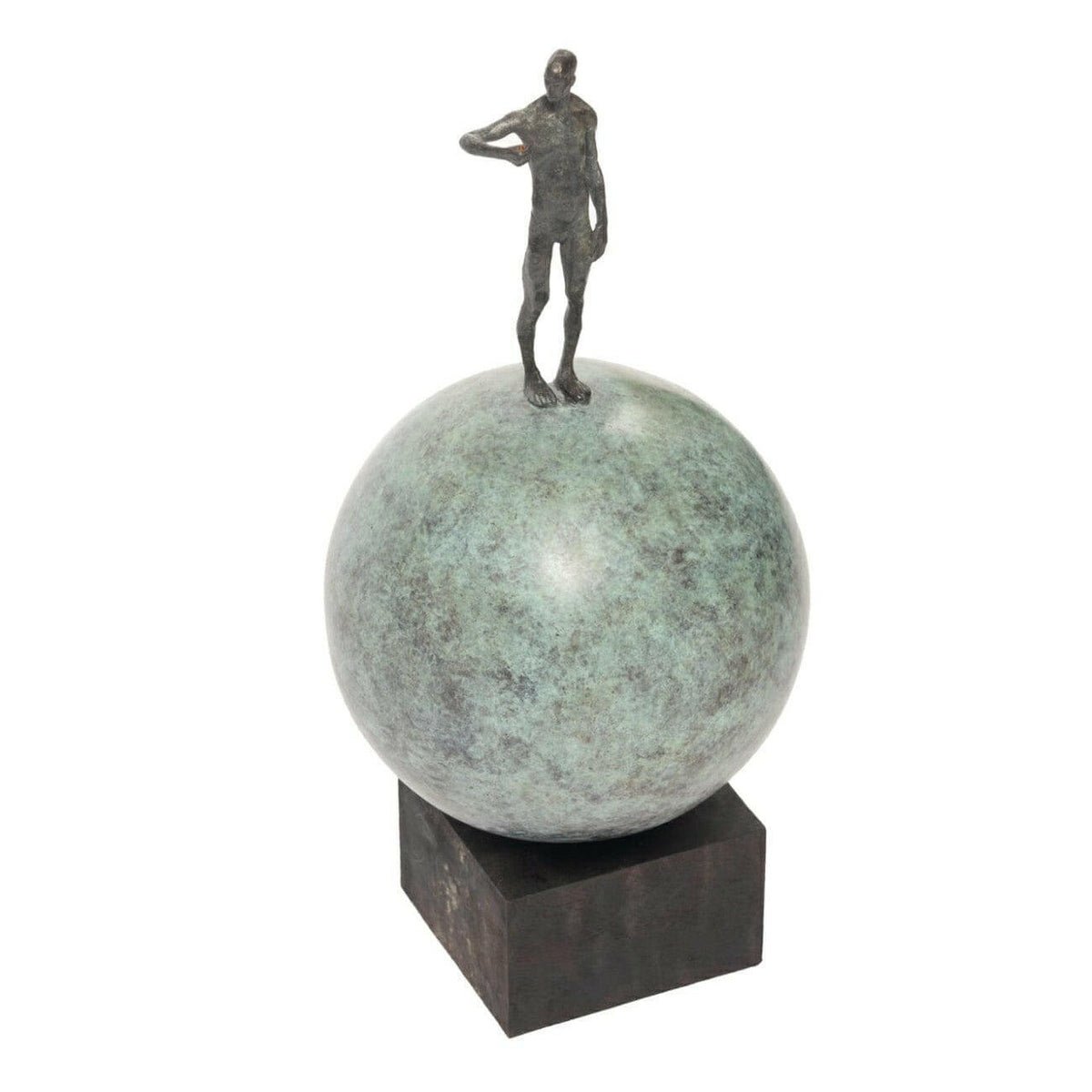 Bronze Figure On Globe 1.