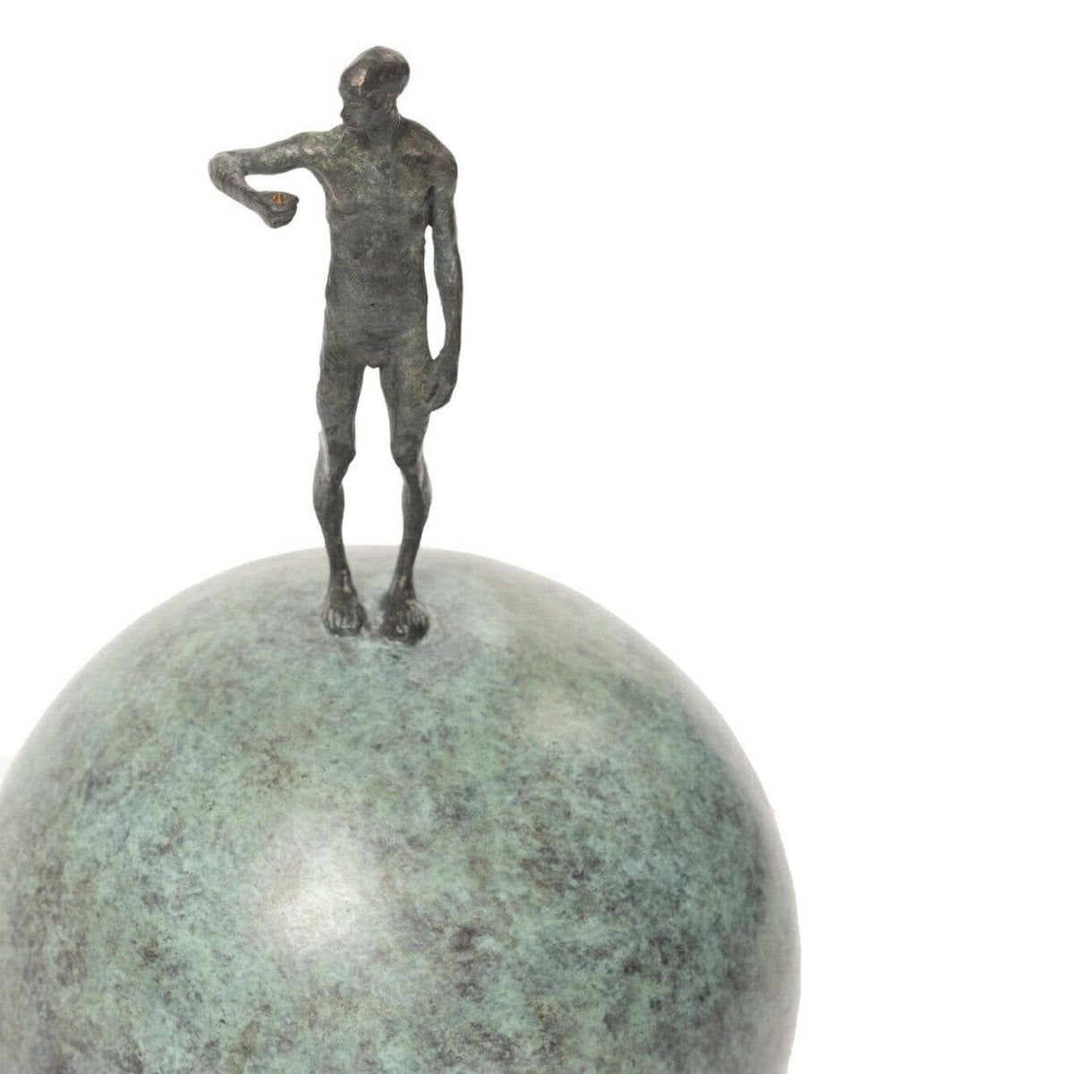Bronze Figure On Globe 1.