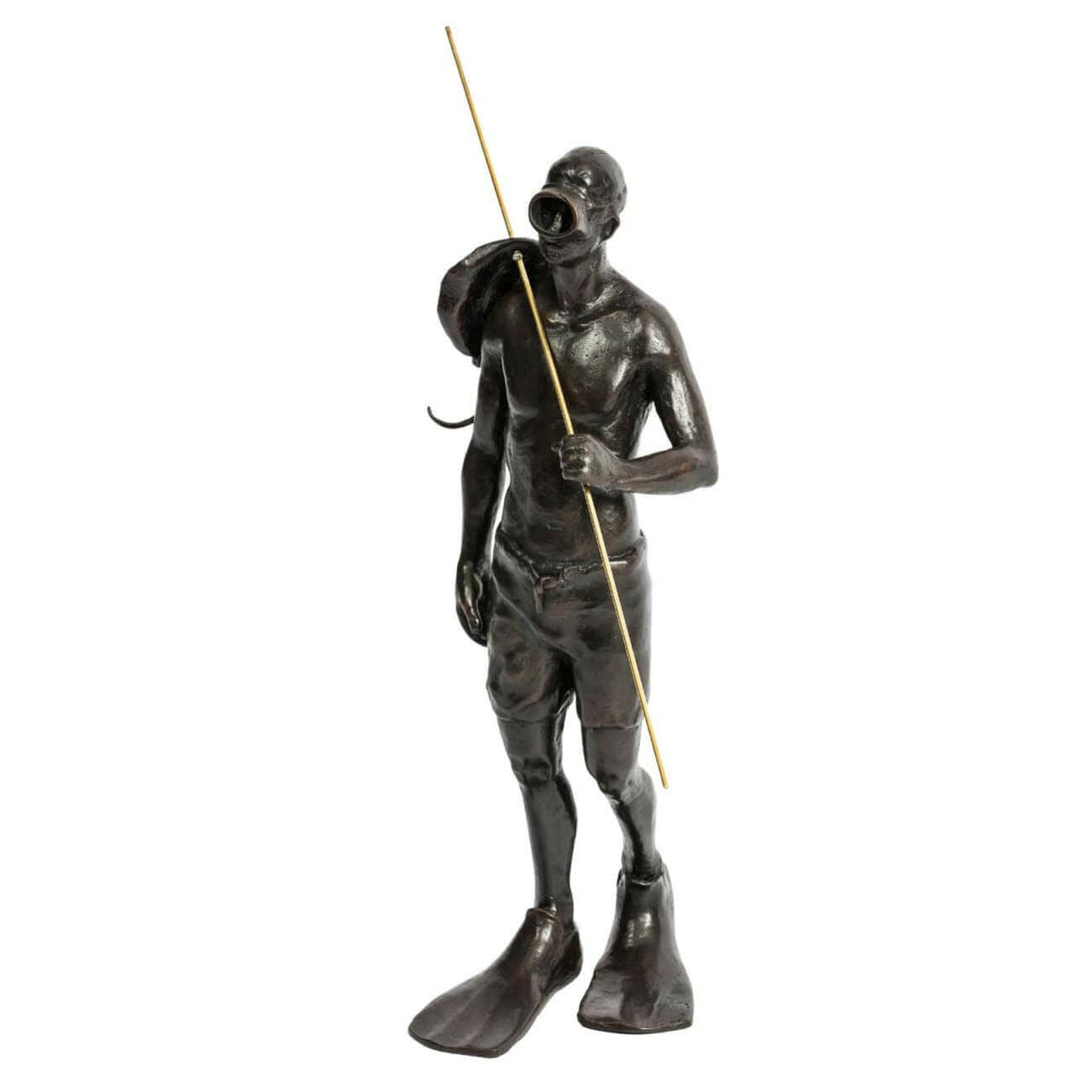 Bronze Figure Scuba Diver.