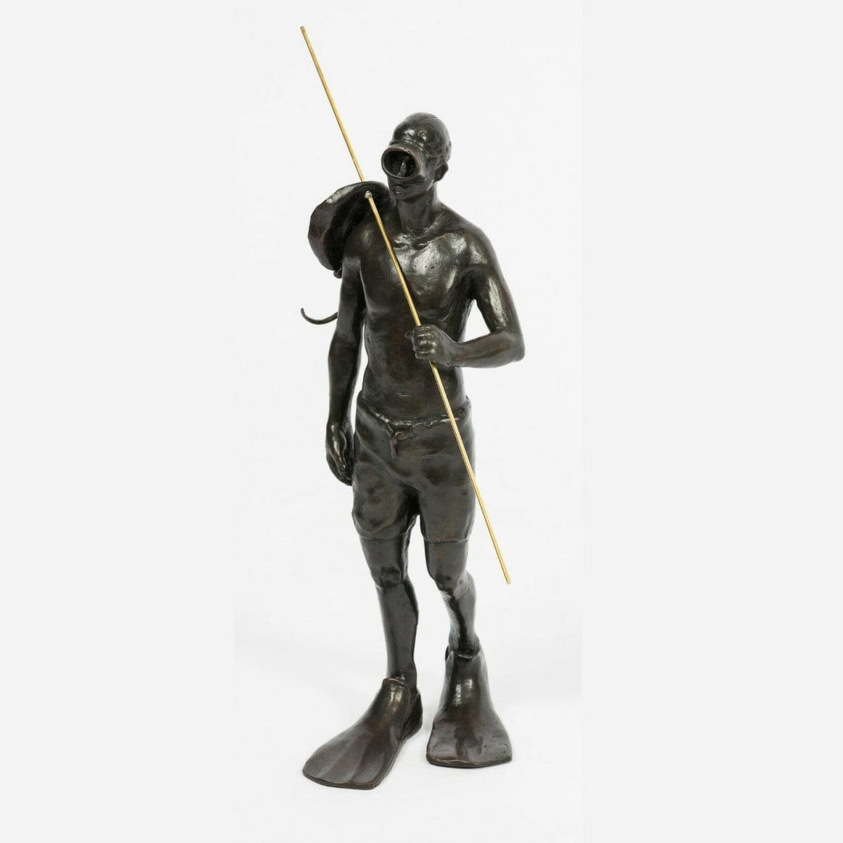 Bronze Figure Scuba Diver.