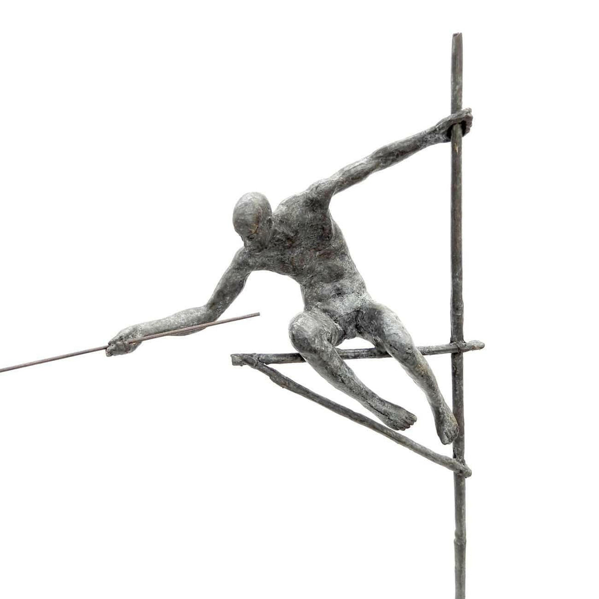 Bronze Fishermen On Tall Stand.