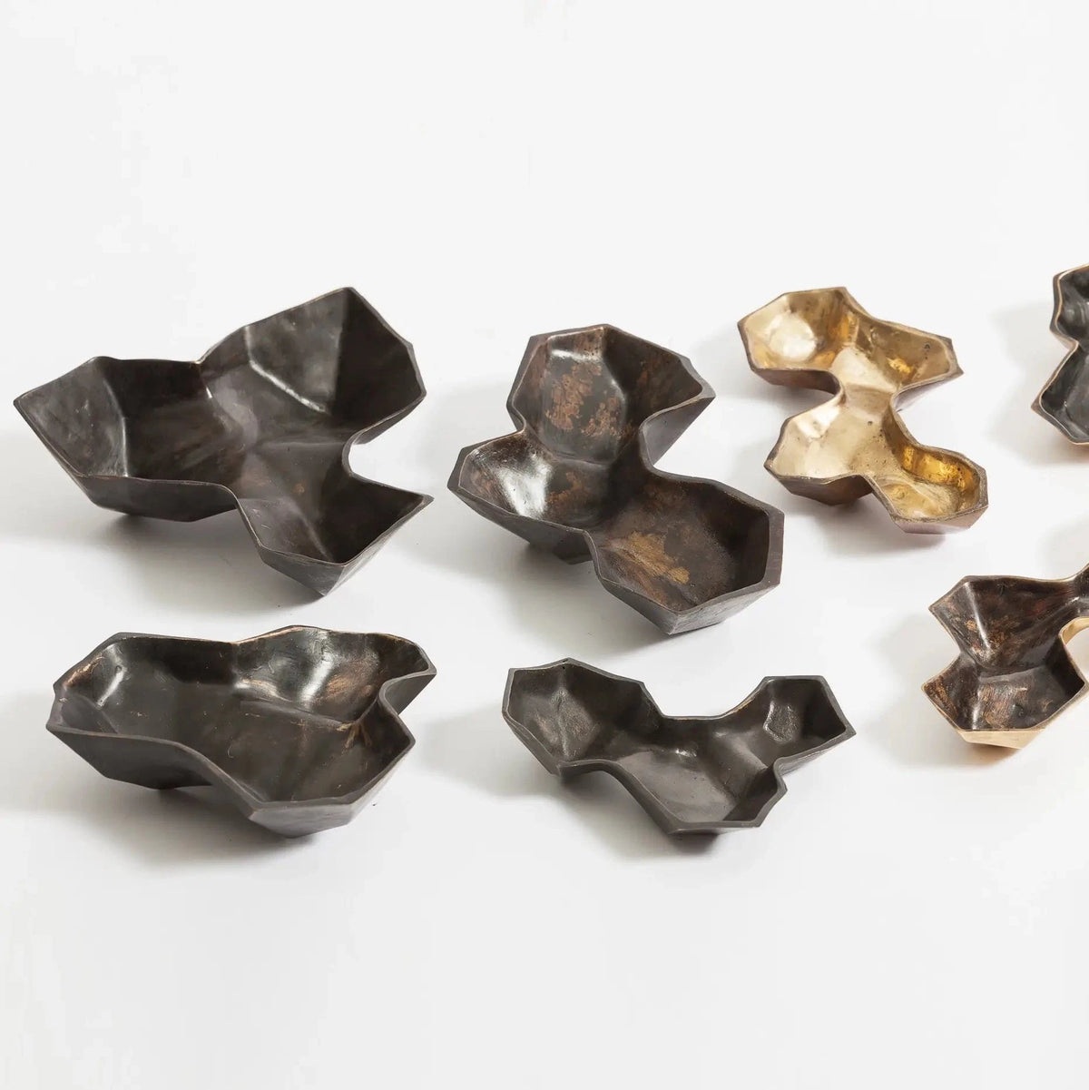 Eccotrading Design London Accessories Bronze Geometric Vessels 7pc House of Isabella UK