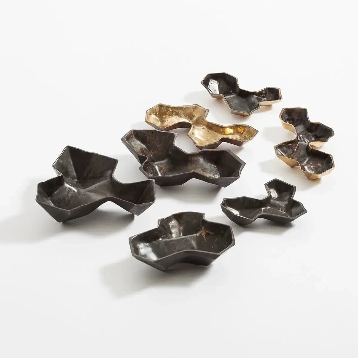 Eccotrading Design London Accessories Bronze Geometric Vessels 7pc House of Isabella UK