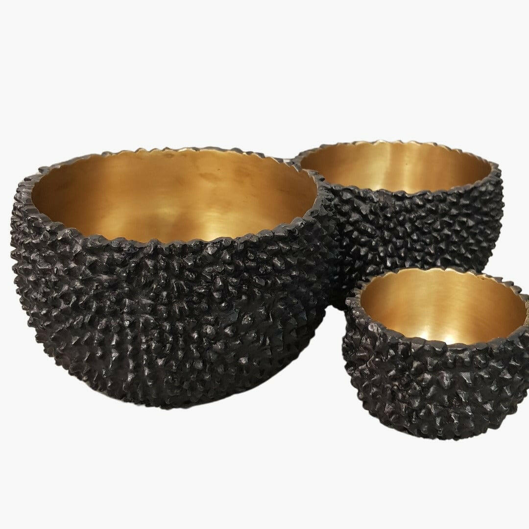 Bronze Jackfruits Bowls set of 3.