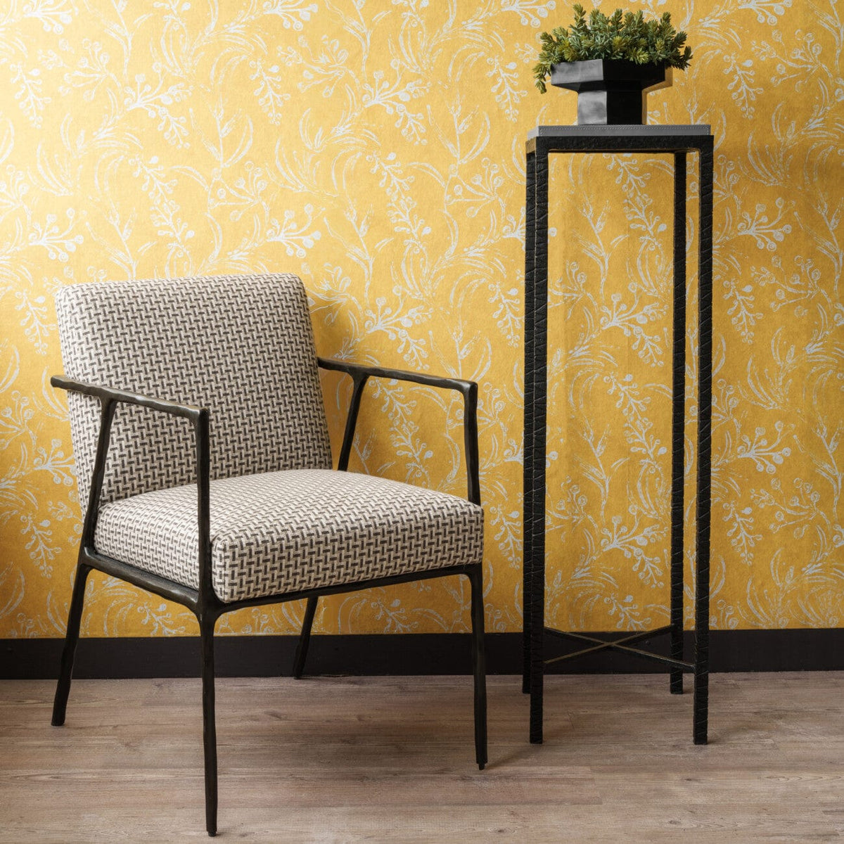 Bronze Pedestal Blu Leather.