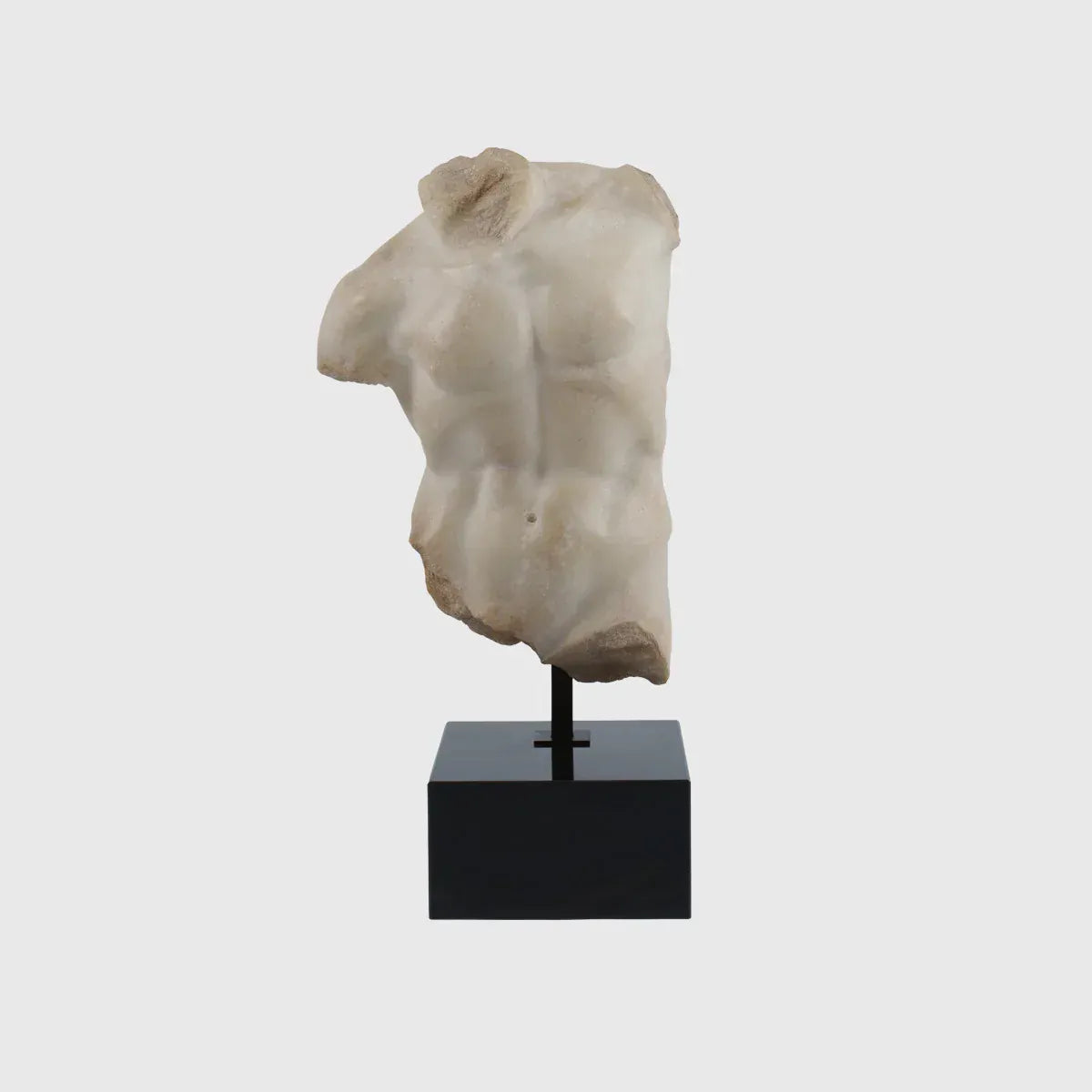 Eccotrading Design London Accessories Decorative Marble Male Torso With Black Marble Stone Base 1 House of Isabella UK