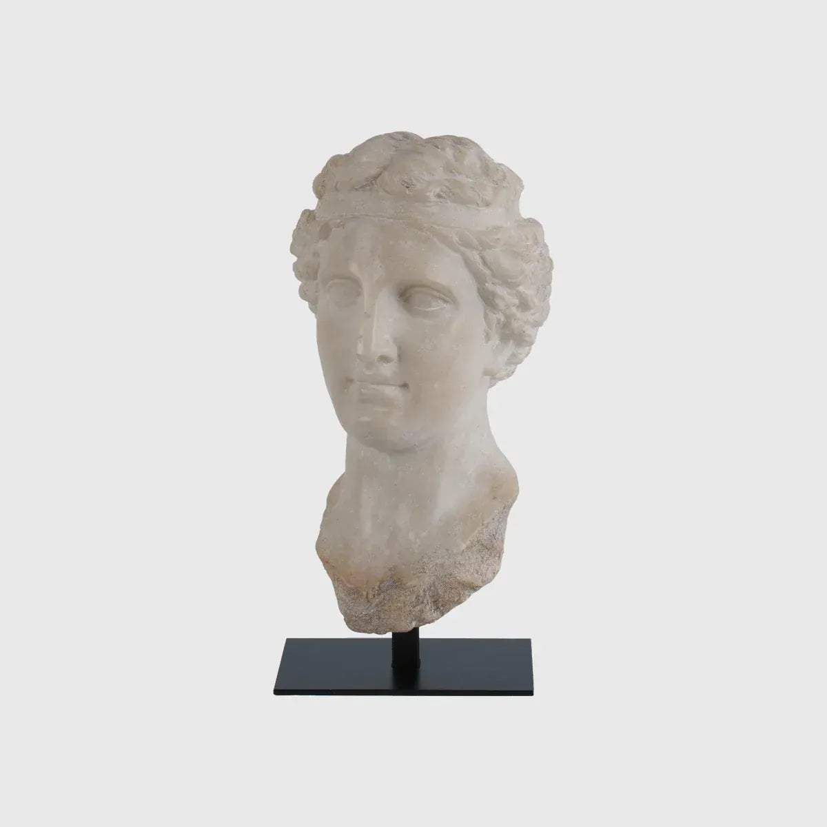 Eccotrading Design London Accessories Decorative Marble Taranto Bust with Black Metal Base House of Isabella UK
