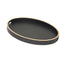 Paragon Oval Tray Black Weave Leather.