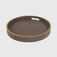 Eccotrading Design London Accessories Paragon Round Tray Grey Shagreen Leather House of Isabella UK