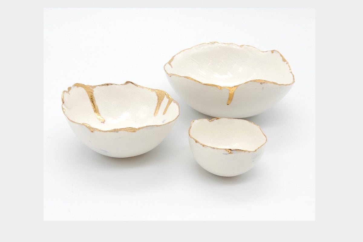 Eccotrading Design London Accessories Porcelain Eggshell Bowls Cream House of Isabella UK