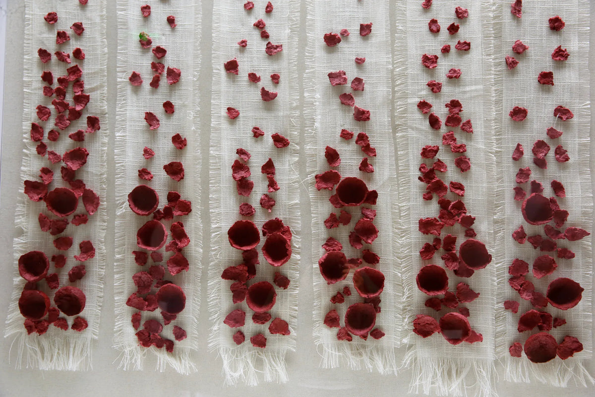 Eccotrading Design London Accessories Rose Linen Handmade Wall Art House of Isabella UK