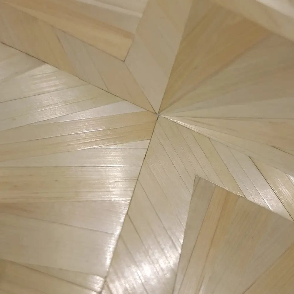 Straw Marquetry And Nickel Box.