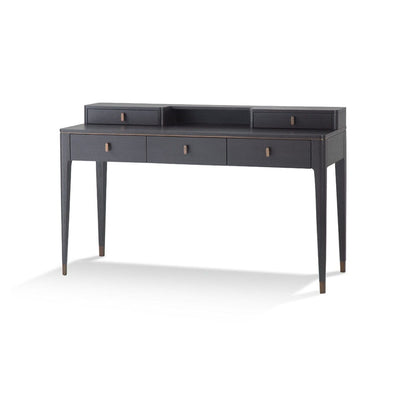 Eccotrading Design London Accessories STUDIO DESK WITH 5 DRAWERS IN ESPRESSO OAK House of Isabella UK