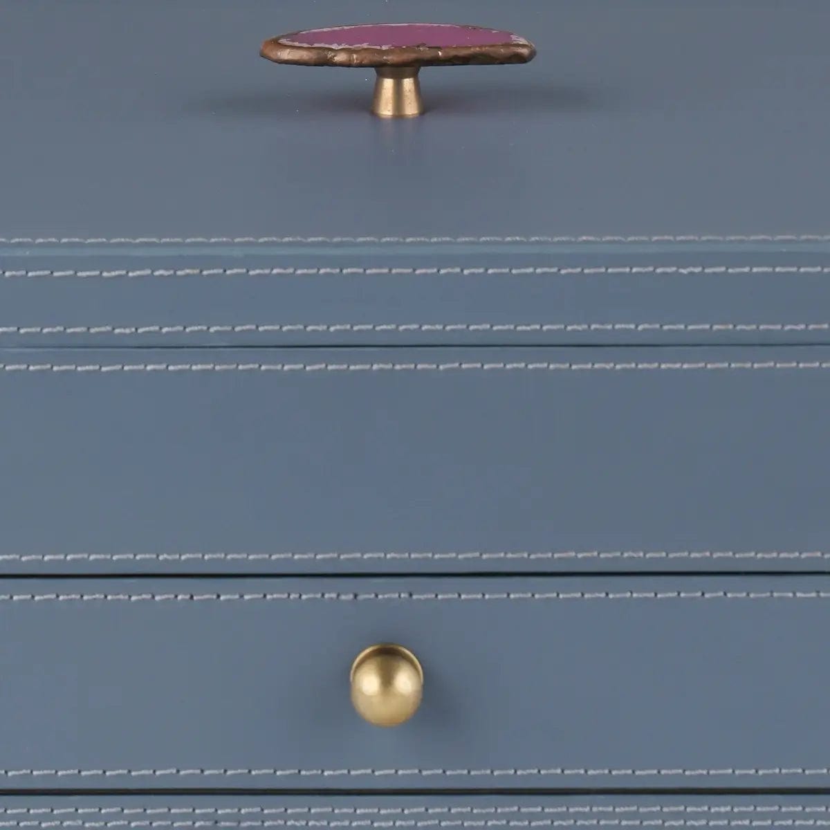 Treasure Box Blue Leather.