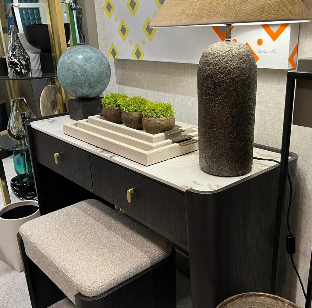 Wode Tray Rectangle Pumice Leather 47cm.