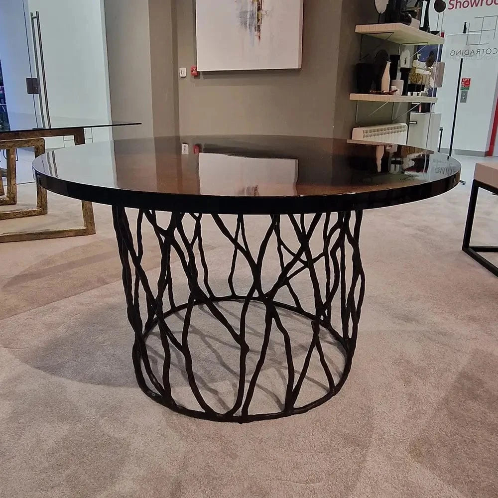 Eccotrading Design London Dining Bronze Dining Table Eggshell Top House of Isabella UK