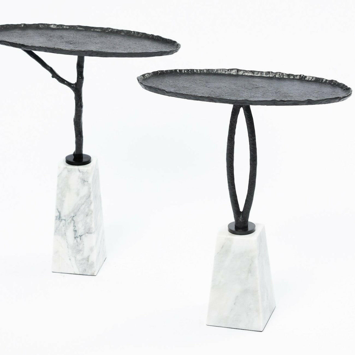 Cocktail Table O Bronze Nera And Marble.