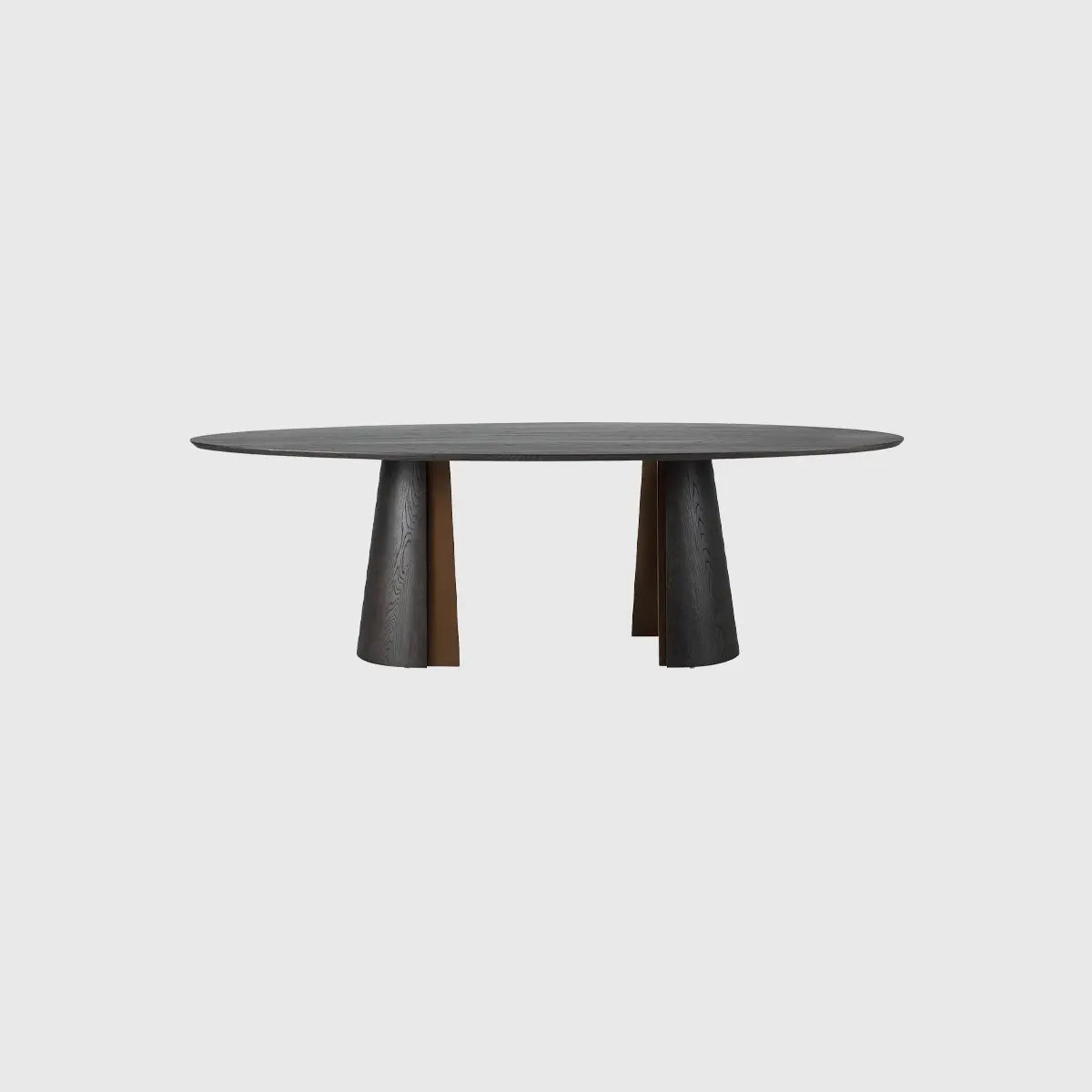 Eccotrading Design London Dining Huggel Oval Dining Table 240cm Chocolate Oak House of Isabella UK