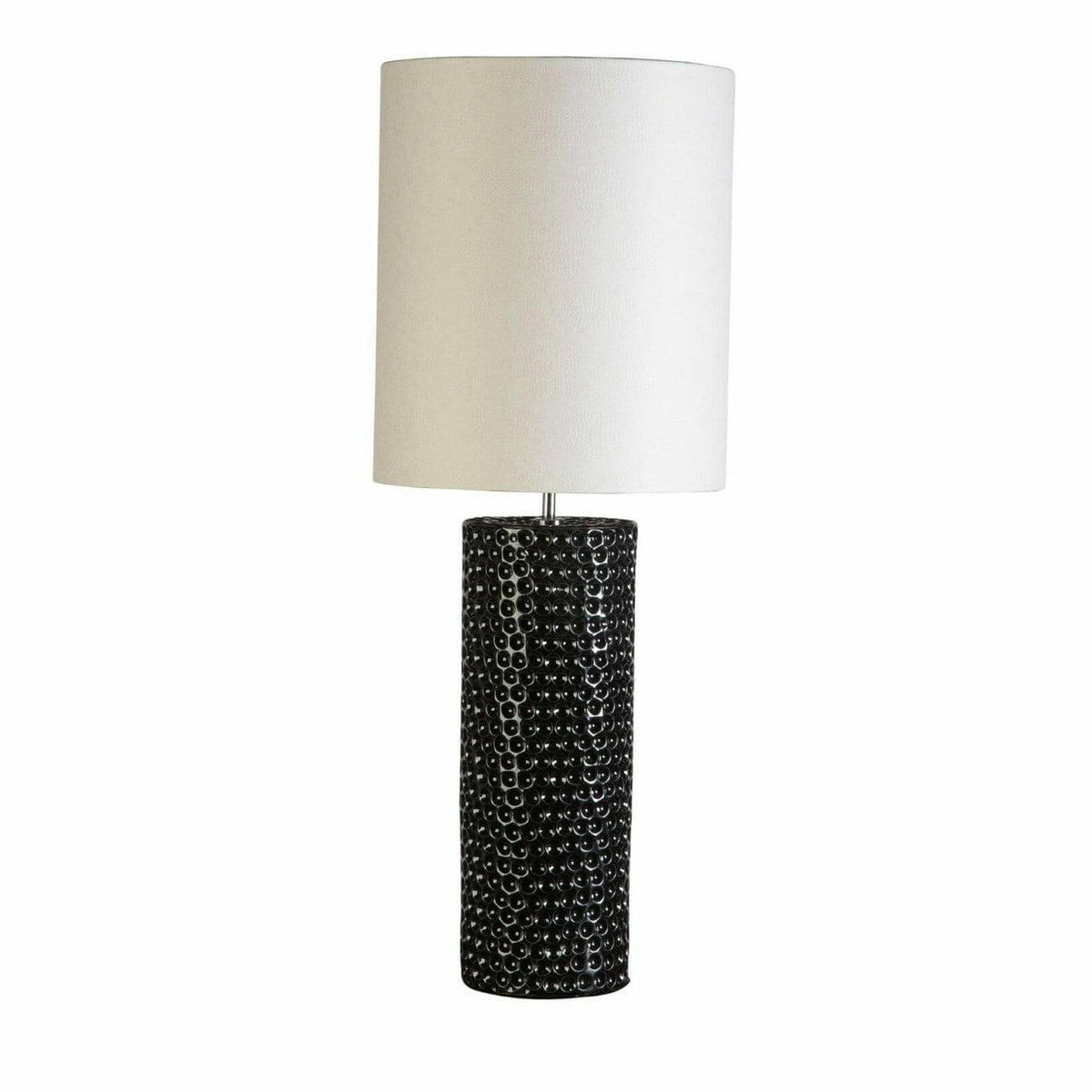 Dimple Ceramic Lamp Carbon.