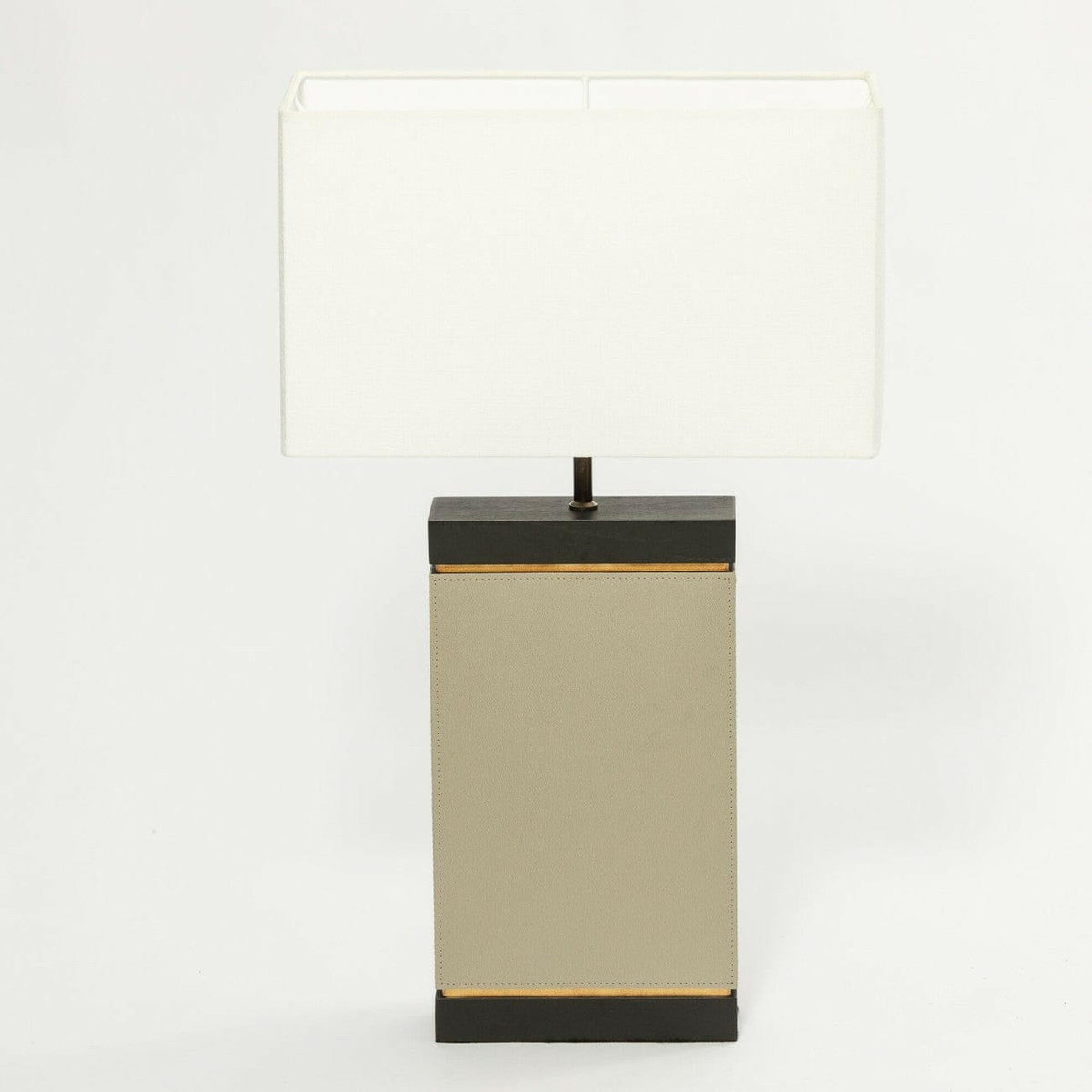 Linea D'Oro Lamp French Grey Leather.