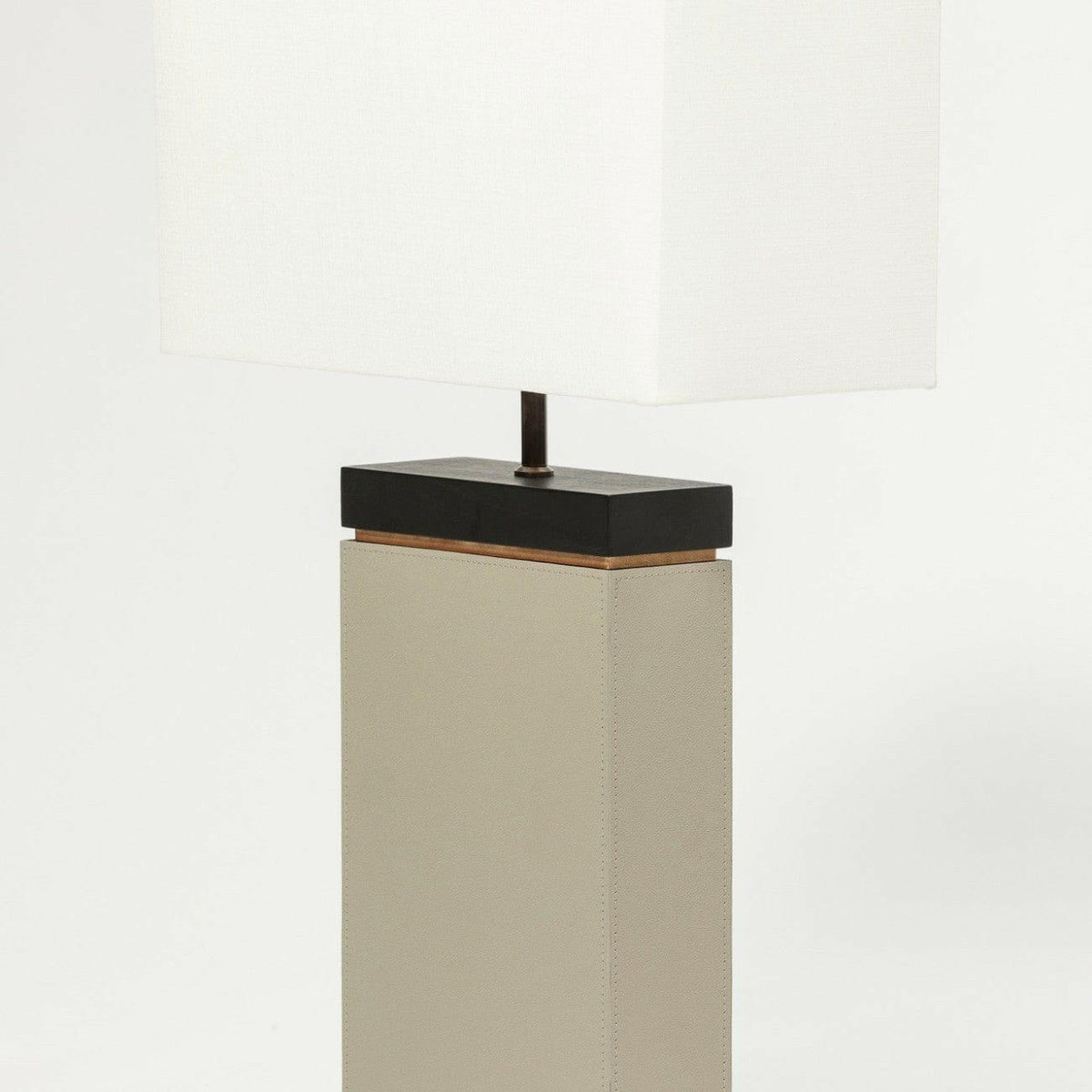 Linea D'Oro Lamp French Grey Leather.