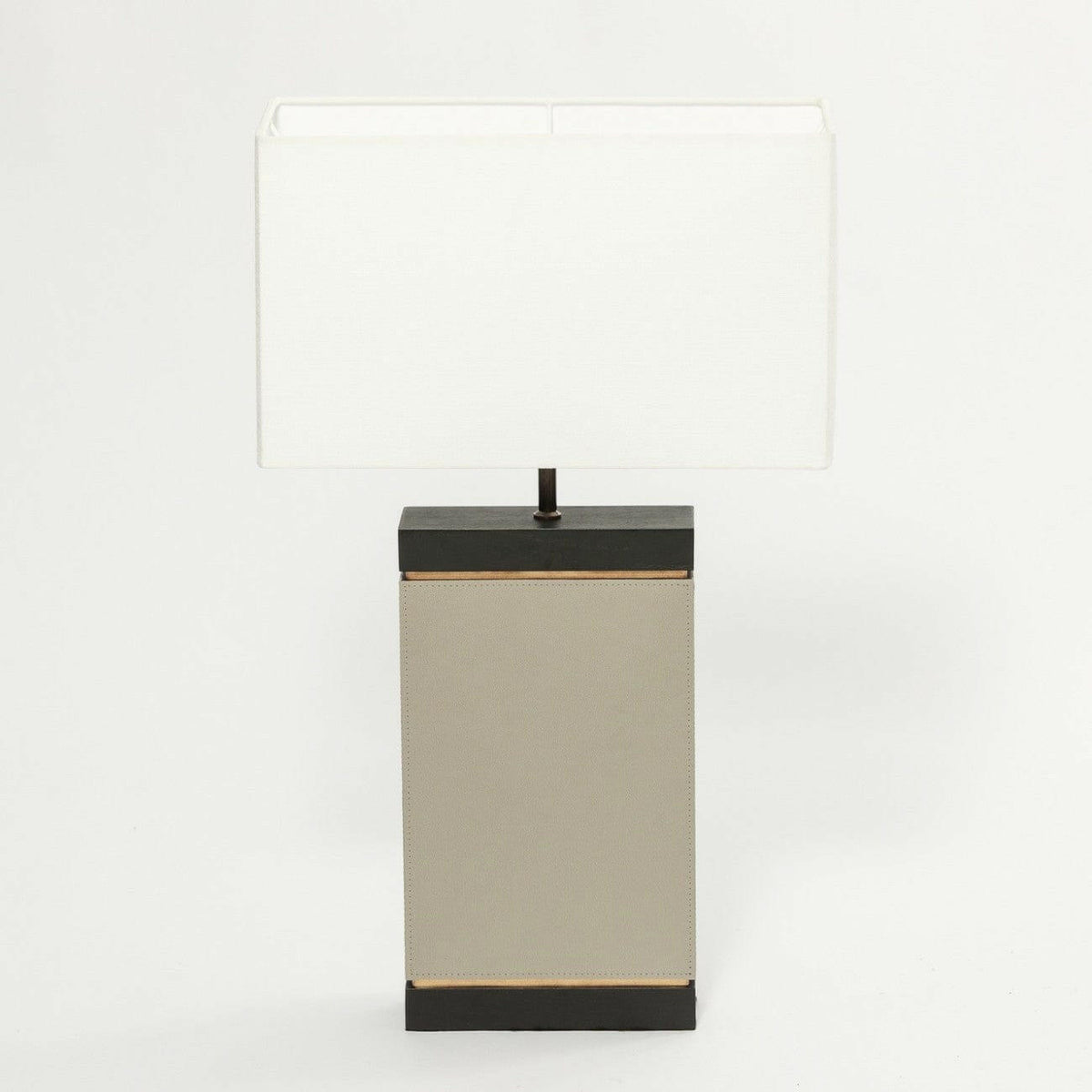 Linea D'Oro Lamp French Grey Leather.