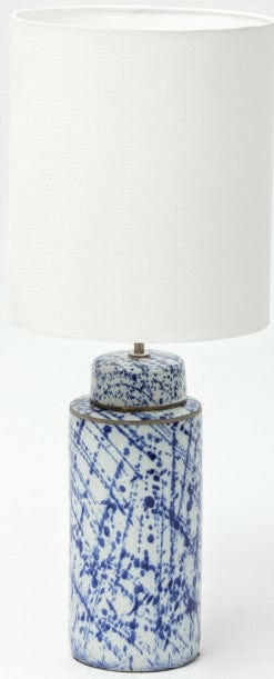 Speckle Ceramic Lamp Blue.
